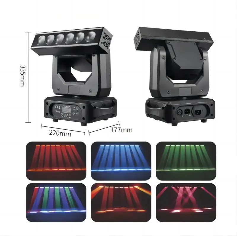 LED Disco Ligjhts High Brightness 6*20W LED RGBW Moving Head Lights Rotation Bar DJ Disco Party Dance Club Stage Light