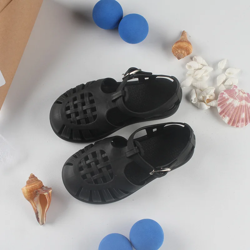 2023 Hot Sell Kids Roman Shoes Toddler Candy Color Girl Boys Anti Slip Casual Jelly Sandal Shoes For Children