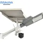WAKATEK Solar 200w 4G WiFi 270 Degree Surveillance Security Light Cam Speaker Light CCTV Camera Wifi Camera Light