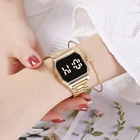 Watch Led Watches Gold Men Wrist Watch Alloy LED Watches Men's Sports Digital Watches