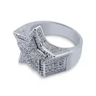 Star Hot Selling Five-pointed Star Zircon European And American Hip Hop Ring