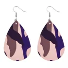 Earrings New European And American Leather Earrings Camouflage Drop Leather Earrings Earrings