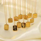 Jewelry Flower No Fade Jewelry 18k Gold Plated December Flower Stainless Steel Coin Necklace For Women