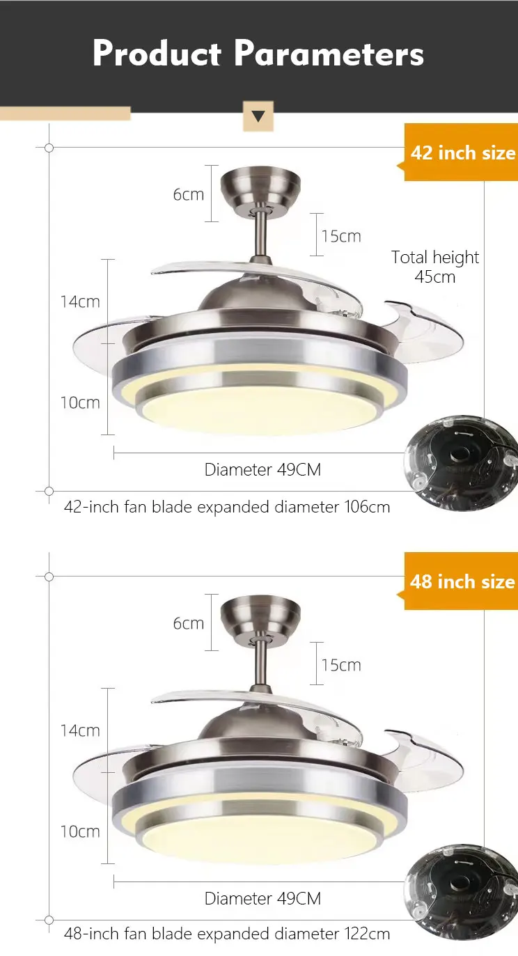 Ceiling Fan, LED, 85-265V - detail 4
