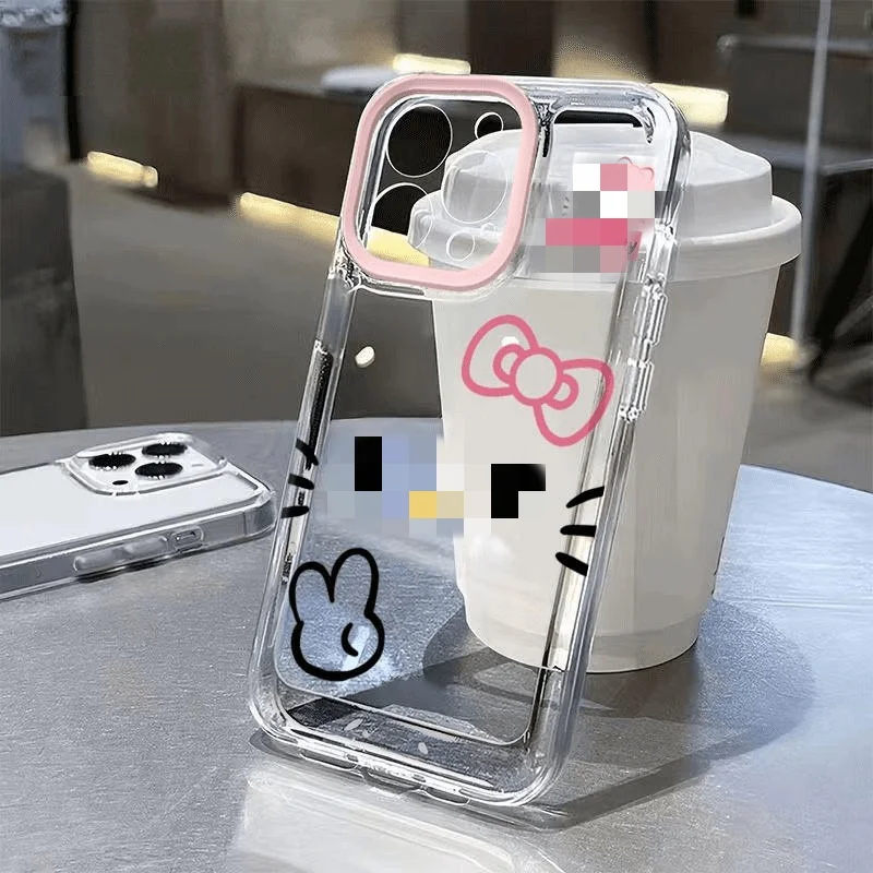 Cute KT Cat phone case for the iPhone 16promax/16 phone case The design sense of iPhone15 is 14 cute 13 transparent 12 H0ed7e278428548109b11c4d6718cf746J