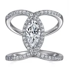 Jewellery Silver Silver 925 Jewellery Ring Trendy Sterling Silver 925 Jewellery Cross Rings