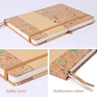 School Promotion Journal Stationary School Planner PU Leather Diary A5 Custom Logo Cork Notebook
