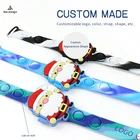 Christmas Gift Santa Claus Bubble Toys Watch Waterproof Pop LED Display Digital Novel Kids Cartoon Watch For Children