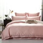 Winter China Manufacturer Eco-Friendly Soft Long-Staple Cotton Warm Winter Pink Blue 4pcs Bedding Set