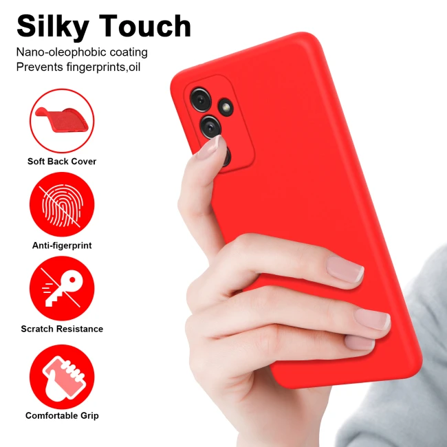 2.2mm Liquid Silicone Phone Cases for Samsung Galaxy A54 A34 A24 A14 A04 A73 A53 A33 A23 A13 A03 A52 A32 A22 A51 A50 Cover