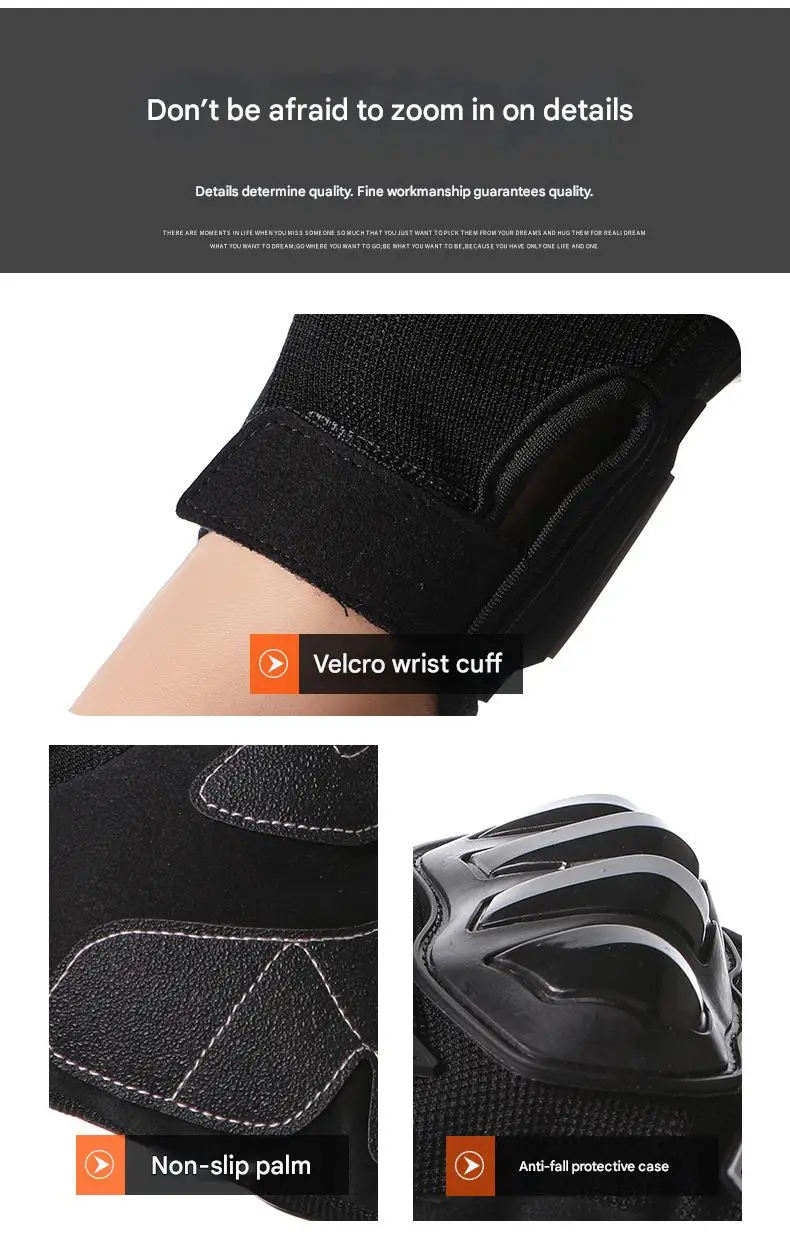 Men's Half-Finger Summer Gloves for Outdoor Racing Anti-Slip Breathable Riding Gear High Wear-Resistance for Motorcycle Racing