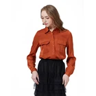 Design Blouses Ladies Fashion Design Long Sleeve Turn-down Collar Top Shirt Blouses For Women Ladies