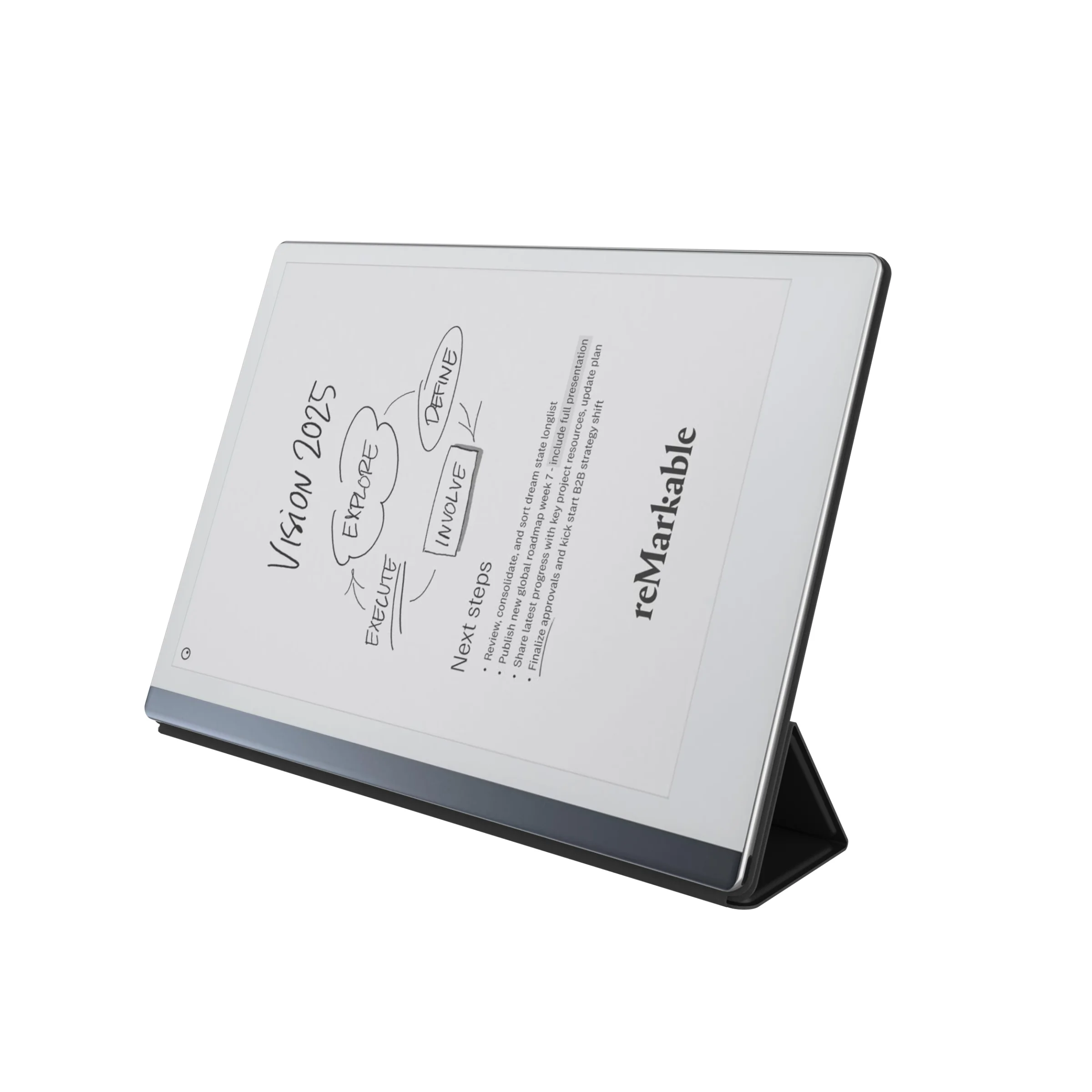 product premium pu leather case for remarkable 2 tablet 103 2020 folder design slim hard shell with pen holderblack leather-7