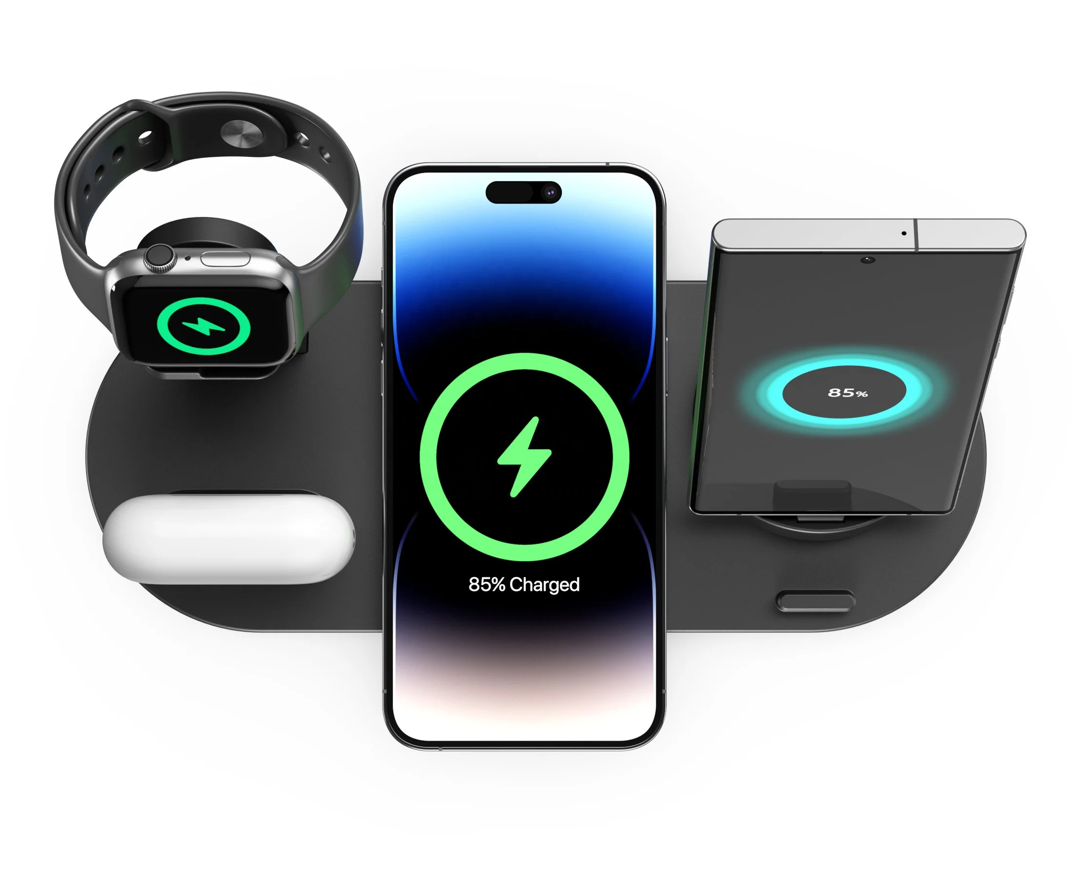 Hot selling Charger Station Qi-Certified Fast Wireless Charging Pad