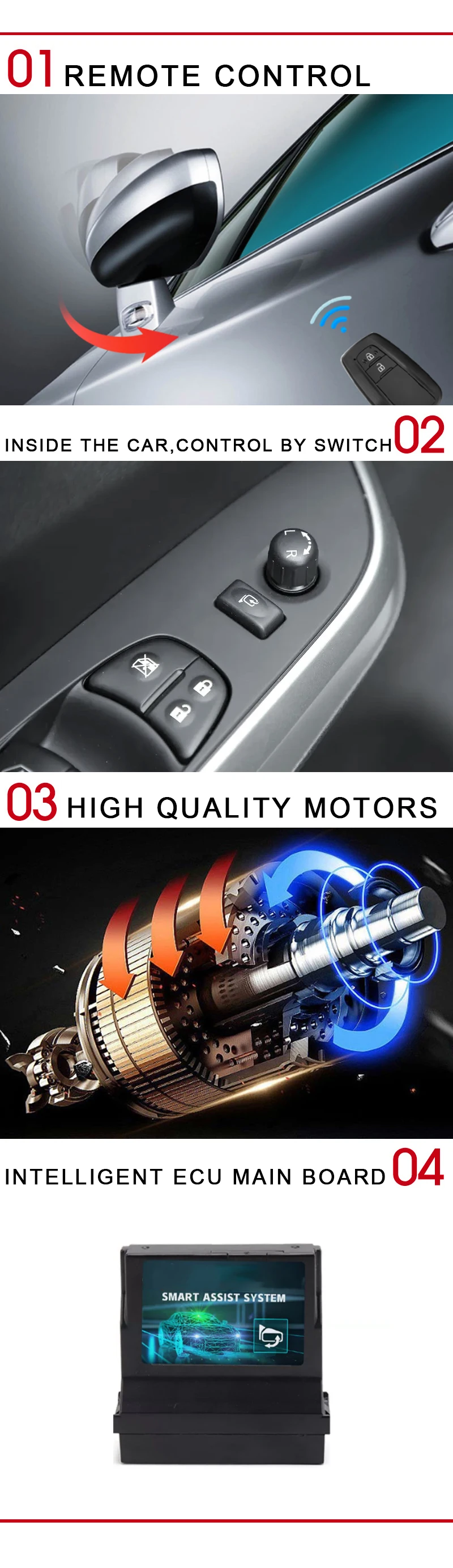 For Nissan Np300 Navara Frontier D23 20142023 Car Side Mirror Folding