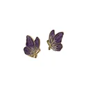 Hot Silver Earrings Earringsearrings Hot Selling 925 Silver Earrings Purple Butterfly Earrings