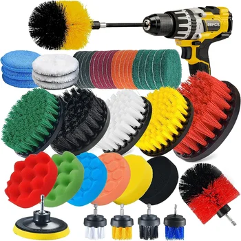 45PCS Drill Power Multifunctional factory Scrubber Brush Set Electric Cleaning Brush for Drill with Extend Long Attachment