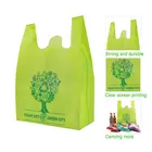 Bag Bags Supermarket Bag Custom Logo Cheap Reusable Non Woven Vest Shopping Supermarket Bag Non Woven T Shirt Bags