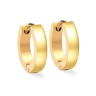 Earrings 2021 Luxury Stainless Steel 18K Gold Plate Hoop Womens Earrings
