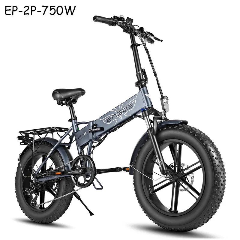 2024 EU Warehouse Engwe EP-2 Pro Pit Dirt Full Suspension City Bicycle Folding Electric Bike 20*4.0 Inch Best 48v 750w Custom