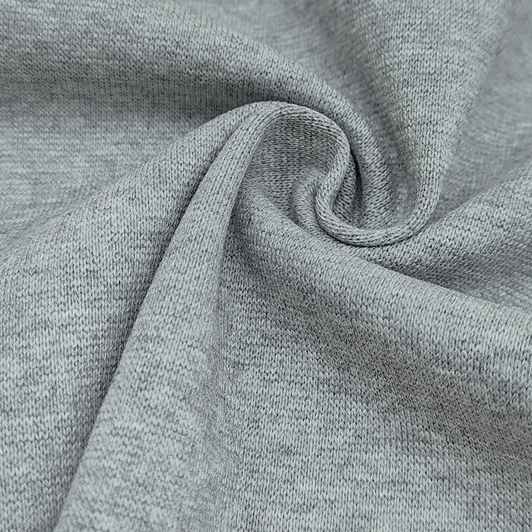 Hot Selling Solid Melange Fabric 95 Cotton 5 Spandex Material 1x1 Knit Rib Fabric for Hoodies supplier