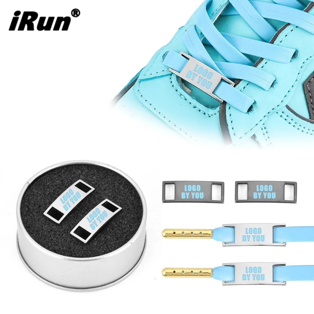 iRun Personalized Shoe Buckle Metal Stainless Steel Decorations Stylish Shoelace Charms for Shoe Sneakers