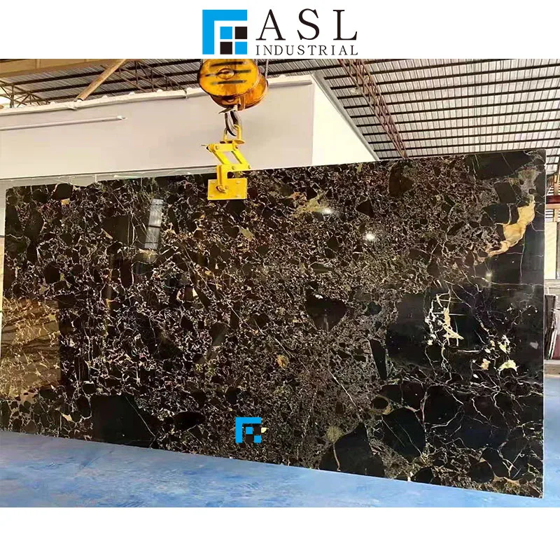 Athens portoro/porto black marble with gold/golden vein marble flooring tile wall cladding glossy black gold marble tiles