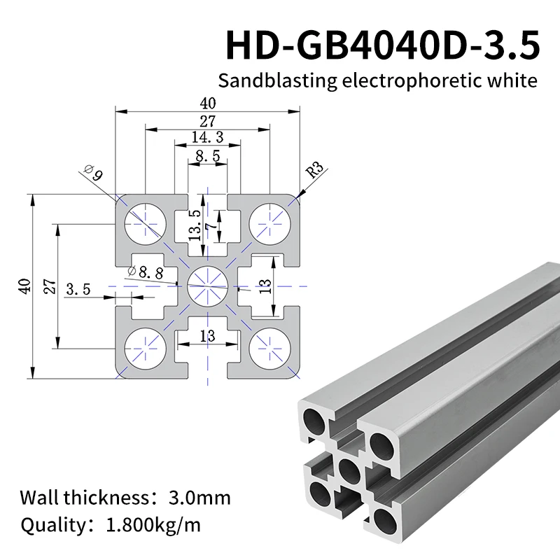 4040 Industrial Heavy-duty Extruded Aluminum Alloy Profiles Suitable for Automation Equipment Frames From Chinese Manufacturers factory