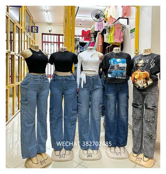 Wholesale Fashion Trendy Slim Fit Retro High Waist Butt LiftingThin Women's Skinny Jeans Female Hot Denim Jeans Pants Trousers