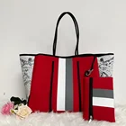 Bags Women Bag 2021 Bags Women Handbags Ladies Printed Neoprene Beach Bag Wholesale Neoprene Tote Bag