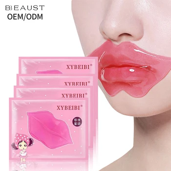 Hot Sales Wrinkle Moisturizer  Lips Care Gel Collagen Pink Crystal Lip Mask Sleeping Care Collagen Lip Mask