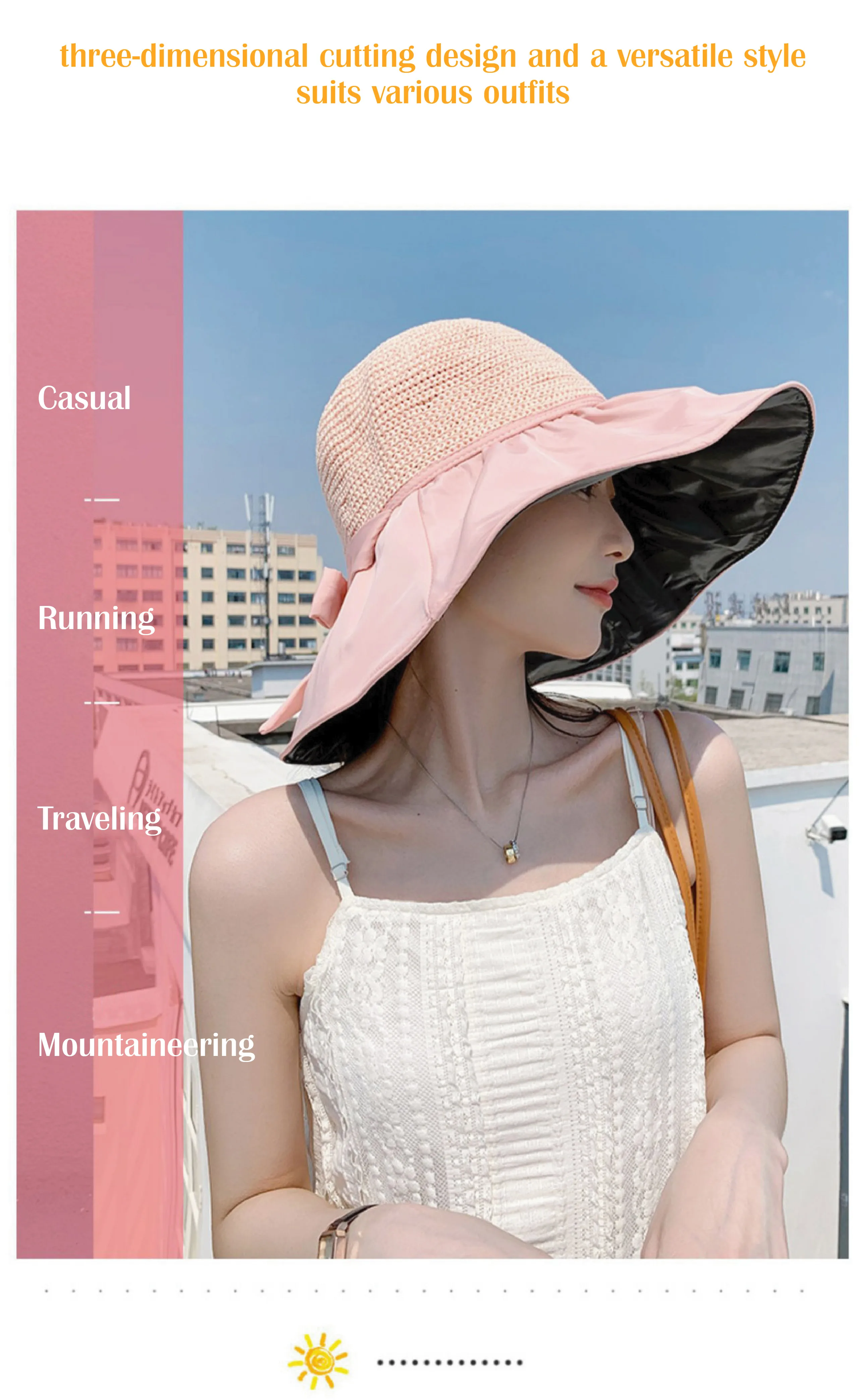 Sun Hats For Women Wide Brim Summer Hats Upf Foldable Beach Hat For