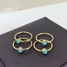 Gold Ring Hot Sale 14K Gold Filled Women Ring Fashion Gold Filled Turquoise Ring
