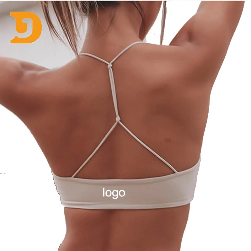 Custom Logo Manufacturer Active Sport Hallow Out Back Gym Sportswear Women Custom Solid Color Yoga Sexy Sports Bras