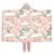 Factory direct Custom design Hot sale digital print unicorn wearable Fleece hooded blanket for kids