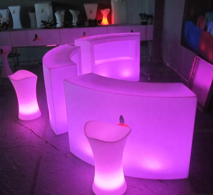 ballon partitie Dictatuur Hollow Plastic Led Curved Bar Table Illuminated Nightclub Furniture Glowing  Lightweight Bar Counter - Buy Bar Furniture Bar Counters Design,Plastic Led  Curved Bar,Glowing Bar Counter Product on Alibaba.com