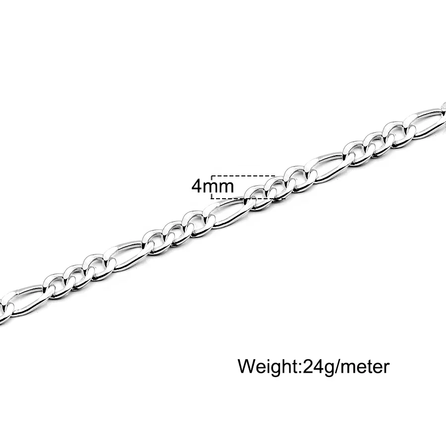 18k Gold Plated Figaro Chain Necklace 