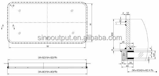 Hot Sale Customizable ABS Marine Rectangular Window CCS Certified Fireproof Anti-Corrosion Moisture-Proof Boat Ship Certificate