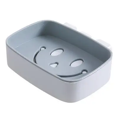 Creative Smiley Face Bathroom Soap Storage Rack Punch-free Soap Drain Dish Plastic Soap Holder Drainboard