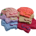 2022 Absorbent Quick-Drying Cute Hair Towel Solid Color Microfiber Hair Towel