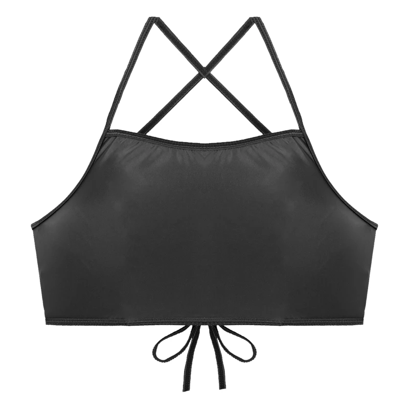 Unilateral Backless Lace Up Top
