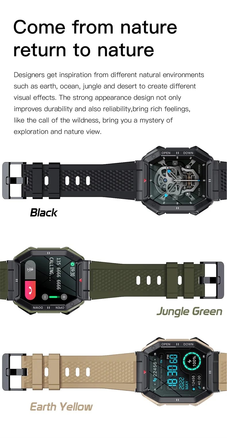 Smart Watch Rugged 1.85 Inch BT Calling Outdoor Military Smartwatch K55 Heart Rate Blood Oxygen for Men (10).jpg