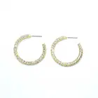 White Cz Earrings Classic Fashion Jewelry Gift Wholesale White Shiny CZ Charm Circle Earrings