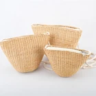 Straw Beach Handbag Wholesale Custom Straw Bag Tote Straw Woven Bag Beach Basket Handbag Weave Bag