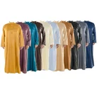 Latest Popular Wholesale New Fashion Men Islamic Clothing Haramain Thobe Men Thobe Islamic Clothing Thobe Al Haramain