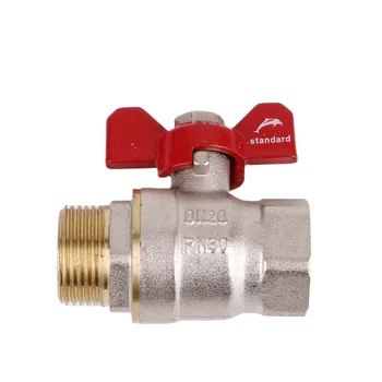 1/2"-1/4" Brass forged Threaded high pressure with lock and water 600 wog vale manufacturers brass Ball Valve with red handle