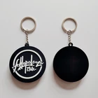Keychain New Custom Logo New Soft PVC Rubber Keyring Design Blank Round Shape Keychain