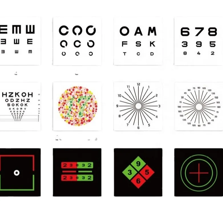 Vision Chart Imperial And Metric Visual Acuity Chart Snellen Color Test