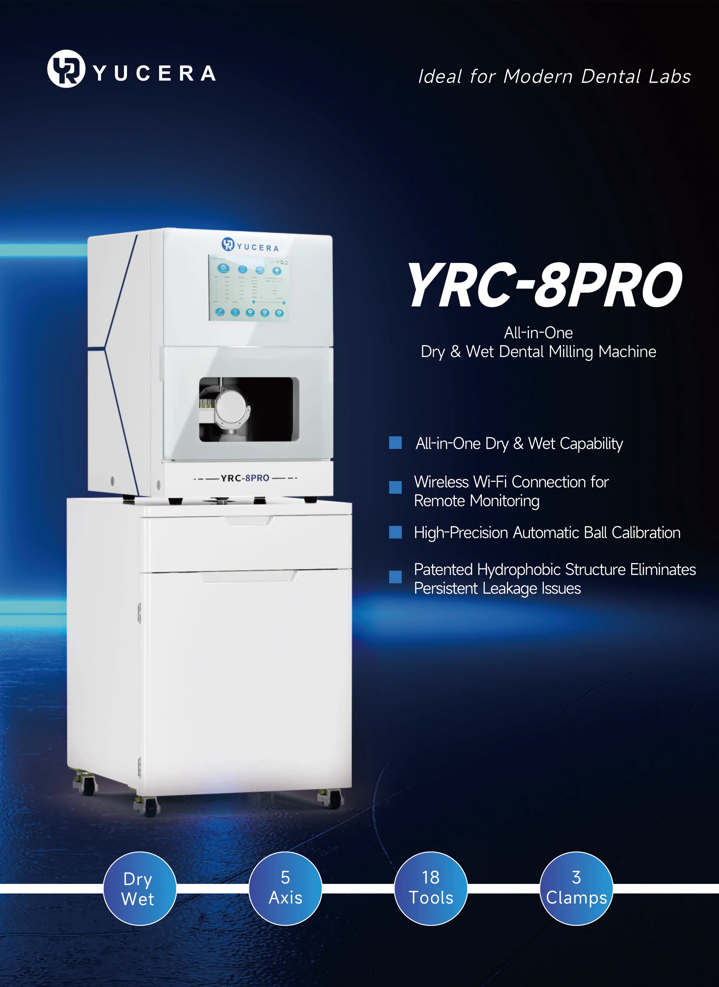 Yucera Boost Lab Output Profits with Our Robust Easy-to-use Universal Dental Milling Machine