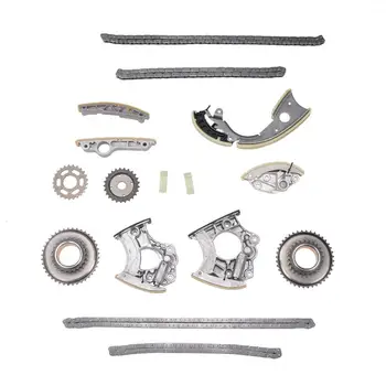 Pc Set Timing Chain Kit Guide Rail Tensioner Sprockets Engine For Vw